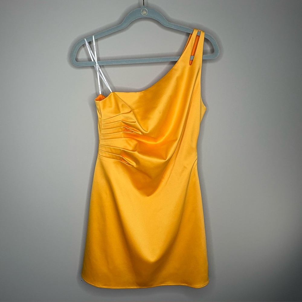 Vibrant Yellow One-Shoulder Dress